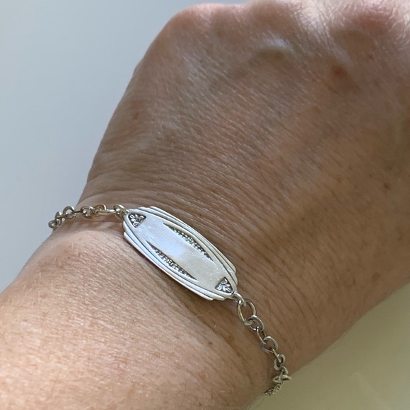 Bing Bang NY Silver Tag Bracelet, Mixed Links New - Picture 7 of 10